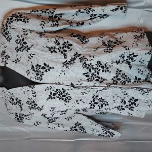 Cato Flowered Gray Blouse